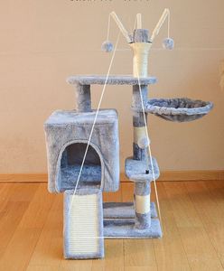 คิงฮอน ผู้ผลิตและขายส่ง ต้นไม้แมวแบบติดเพดานทันสมัย สีเทา คอนโดแมวทรงหอคอย - Product Image 5