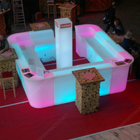Bar à cocktails LED mobile moderne en plastique pour événements et fêtes, à vendre, pour extérieur, plage, batterie lithium rechargeable, CE & ROHS 3W