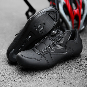 Cycling Shoes Solid Black EVA Rubber Sole Athletic Fit Road Bike Cycling Footwear - Product Image 4