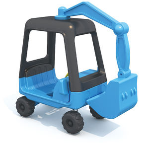 Commercio all'ingrosso di alta qualità blu escavatore giro sul giocattolo parco giochi al coperto attrezzature per bambini in plastica auto - Product Image 2