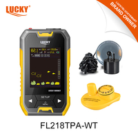 Détecteur de poissons portable Lucky FL218TPA-WT avec écran couleur iconique, capteur et transducteur sans fil, double usage, fournitures marines
