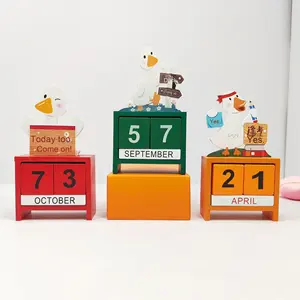 Design moderne en bois Calendrier perpétuel Ornement de bureau créatif pour Noël Vente en gros Calendrier de Noël Ornement Décoration - Product Image 3