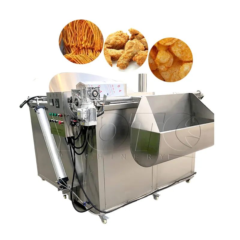 Khoai tây chiên đồ ăn nhẹ sâu hàng loạt loại Fryer trong thép không gỉ với stirr công nghiệp hàng loạt Fryer sâu Fryer