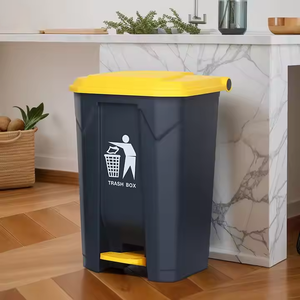 Bidone della spazzatura con coperchio a pedale in plastica resistente 50L 100L con coperchio a gradini per ristoranti, hotel, aree di pulizia - Product Image 6