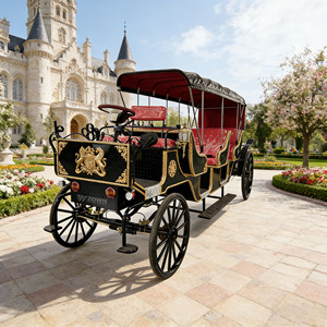 Carruaje de Paseo de Estilo Europeo, Carroza de Lujo Tirada por Caballos para Jardín, Resort o Paisaje - Product Image 1