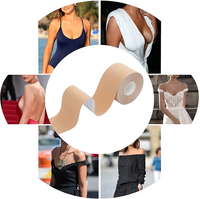 Ruban adhésif pour seins invisible, imperméable, élastique, effet liftant instantané, couleur chair, pour femmes