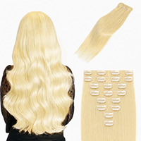 Extensions de cheveux à clipser en cheveux humains véritables, invisibles et naturelles, douces et sans nœuds, ajoutent instantanément de la longueur et du volume
