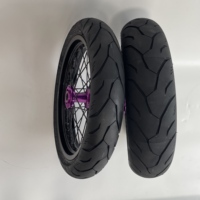 Ensemble de roues Supermoto 17 pouces à 36 rayons avec pneus, moyeu violet, pièces de rechange pour Ultra Bee, options multicolores