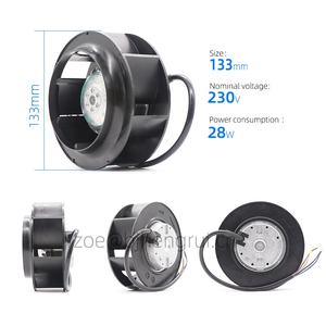 Ventilateur centrifuge de refroidissement pour purificateur d'air et machine-outil ebmpapst R2E133-BH66-07 13391 133x91mm 230V AC 0.13A 28W 3200RPM IP44 - Product Image 2