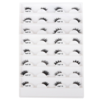 Faux cils 3d en vison, fait à la main, Style libre, yeux d'angle, demi-Type, vente en gros