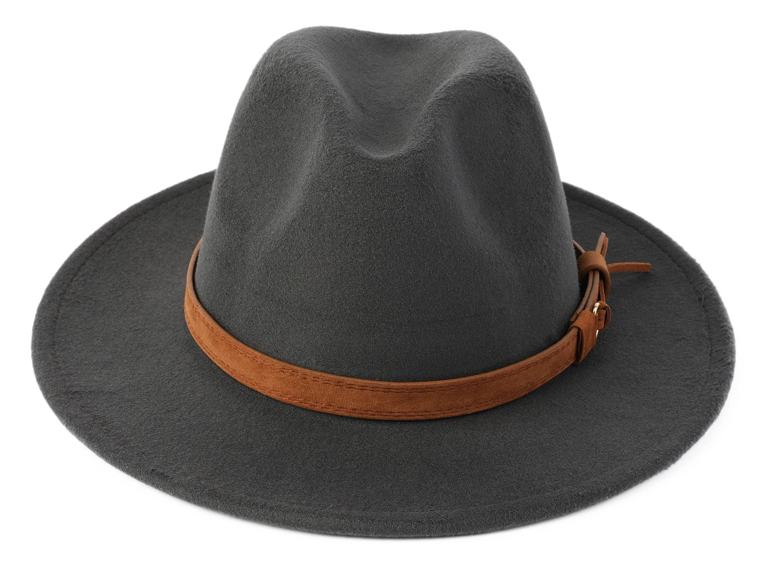 SH-1031 Classic Vintage Fedora Hat for Men Women Wide Brim 