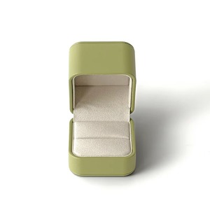 FANXI - Estuche de Almacenamiento de Anillos de Cuero PU Personalizado, Estuche de Almacenamiento Suave de Lujo para Anillos de Compromiso y Boda - Product Image 3