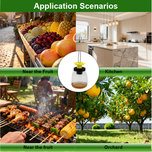 Trampa para Moscas Resistente, Impermeable y Ecológica para Exteriores, para Botellas, Establos, Compostaje y Jardín |   Diseño Colgante Reutilizable, Gran Capacidad, Fácil - Product Image 5