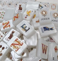 Tuiles de Mahjong de style égyptien, 160 pièces, jeu de Mahjong en acrylique transparent de qualité supérieure, jeu de Mahjong Joker, jeu de société familial, vente en gros