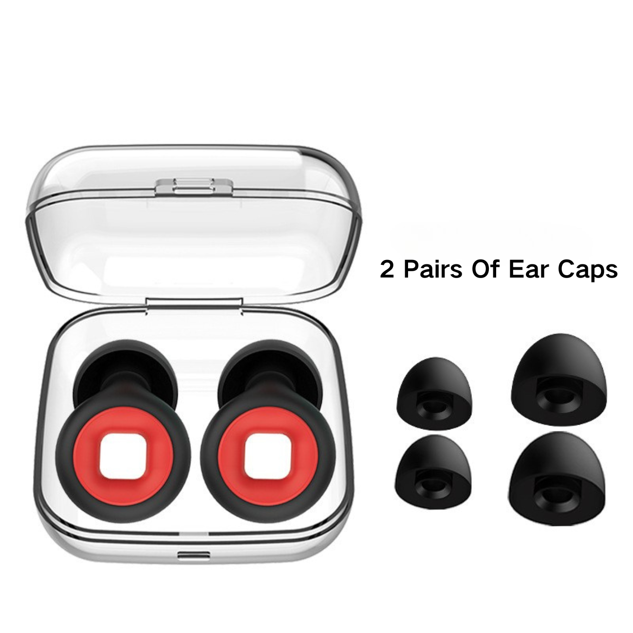 Black Color Copper Coin Red With 2 Pairs Of Ear Caps