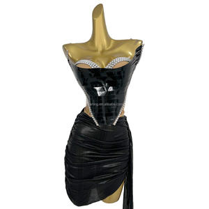 ชุดเดรสปักเลื่อมคริสตัลสำหรับงานวันเกิด งานเลี้ยงค็อกเทล งานพรอม เสื้อเกาะอก กระโปรงสั้น ชุดเซ็ต 2 ชิ้น ชุดสำหรับงานเทศกาล ชุดเดรสสำหรับผู้หญิงไปเที่ยวคลับ งานปาร์ตี้ - Product Image 6