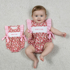ชุดรอมเปอร์เด็กผู้หญิง RTS Boutique ลายปัก MAMA'S GIRL DADDY'S GIRL น่ารัก สไตล์ลำลอง สำหรับเด็กวัยหัดเดินและเด็กแรกเกิด - Product Image 3