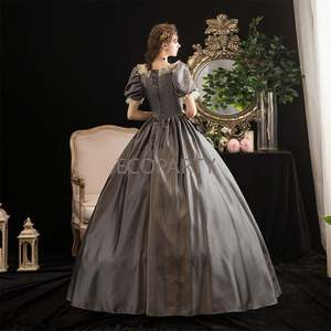 Drop Ship Custom Made quantité minimale de commande 1pc 18th Victorian <span class=keywords><strong>Marie</strong></span> <span class=keywords><strong>Antoinette</strong></span> Rococo Dress Ball Gown Women's Lace Costume Gray - Product Image 2