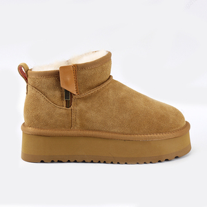 <span class=keywords><strong>Botas</strong></span> de <span class=keywords><strong>Plataforma</strong></span> Ultra <span class=keywords><strong>Mini</strong></span> de Piel de Vaca Clásica para Mujer, Botines de Piel de Oveja con Forro de Lana para la Nieve - Product Image 2