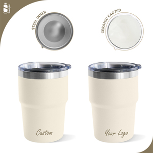 Mug de voyage en acier inoxydable avec revêtement céramique Pure Taste 16 oz, vente en gros avec LFGB REACH pour les cafés spécialisés - Product Image 1
