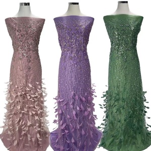 Il tessuto Haute Coutur 3-D Fower realizza a mano il design della 2021 alla moda - Product Image 4