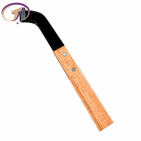 Couteau à gratter en caoutchouc avec manche en bois, lame tranchante comme un rasoir, gouge à crochet, faucille en acier à haute teneur en carbone pour la collecte du latex et les travaux agricoles