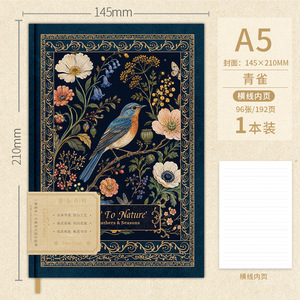 สมุดบันทึกปกแข็งเคลือบทอง 1 เล่มพร้อมปกสไตล์อเมริกันวินเทจ - Product Image 6