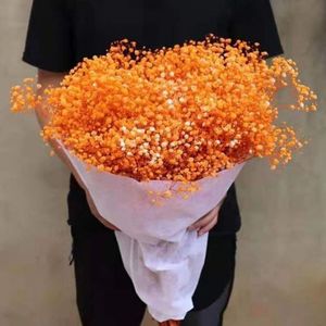 Bouquet de fleurs séchées de gypsophile (Xi Peptide) violet clair 5 kg pour les vendeurs de rue - Product Image 2