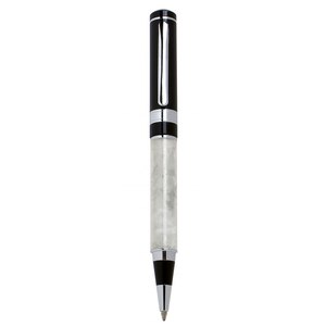 Penna a Sfera Personalizzabile in Metallo Effetto Marmo Bianco, Punta 0.5mm/1.0mm, Design Originale per Regali Promozionali - Product Image 2
