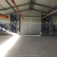 Poulailler moderne en structure d'acier galvanisé préfabriqué, garantie à vie, équipement automatique, ferme avicole, hangar à poulets