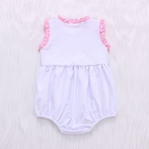 Happy Luoka ODM Boutique Cute Spring Summer Pink Balloon Dots Baby Girl Ruffle <span class=keywords><strong>pagliaccetto</strong></span> - Product Image 3