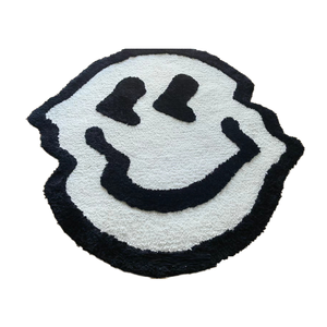 Tapis miracle en peluche au design souriant, moderne, pour la maison et la voiture, lavable en machine, forme demi-cercle, tapis faits main personnalisés - Product Image 1