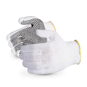 Guanto in filo di cotone con esperienza professionale di sicurezza guanti in PVC punteggiato in PVC guanti in cotone