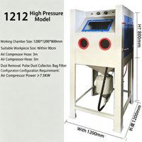 Machine de sablage à eau de type boîte fermée sur mesure, sablageur humide en acier pour le nettoyage industriel de la rouille, vente en gros