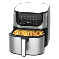 Nouvelle Friteuse à Air Chaud Électrique Sans Huile 5L 6L 7L 8L 12L, Numérique, Rapide, en Acier Inoxydable, avec Contrôle Intelligent par Application pour la Cuisine Domestique