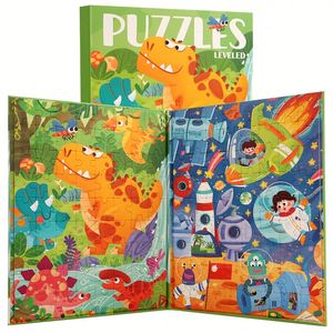 Magnet Cartoon Dinosaur Match Jigsaw Puzzle <b>Book</b> Children Early <b>Educational</b> Enlightenment Teaching Aids Toys for Kids Boys Girls - Product Image 1