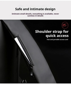 盗難防止アウトドア旅行カジュアルハイキング防水スリングショルダー調整可能ストラップクロスボディマンチェストバッグUSBチャージ付き - Product Image 4