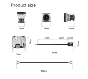 Cámara Digital FPV HD <span class=keywords><strong>CADDX</strong></span> <span class=keywords><strong>Polar</strong></span> <span class=keywords><strong>Vista</strong></span> & Airunit Starlight 16:9 720p 60fps FOV162 Compatible con Holy Stone, Accesorios para Drones - Product Image 6