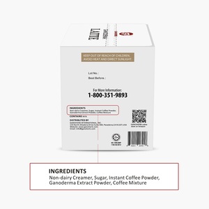 GANOHERB Etiqueta Privada OEM 4 en 1 Reishi Mushroom Latte <span class=keywords><strong>Lingzhi</strong></span> Ganoderma café fabricante de porcelana <span class=keywords><strong>precio</strong></span> al por mayor - Product Image 2