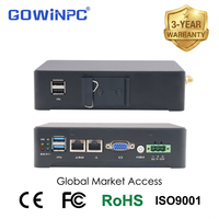 Mini PC Ultraligero Intel Celeron N2840 J1900 Sin Ventilador DDR3L Doble GbE LAN GPIO VGA Win7 Win10 Linux para Reproductor de Señalización Digital