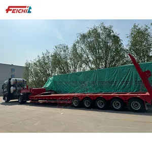 Good Quality Of Heavy Duty 5Lines 10axles 120-150Ton Lowbed Lowboy Semi Truck Trailer