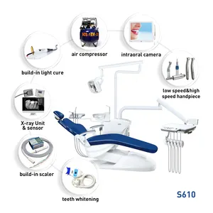 Kursi Dental Foshan Keselamatan Modern 2022 Set Kursi Dental Terbaik Mewah Suku Cadang Kursi Dental Merek Harga Satuan