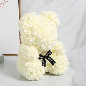 Ours en mousse rose simulé 25 cm, cadeau Saint-Valentin, cadeau d'anniversaire, jouet décoratif pour la fête Qixi - Product Image 6
