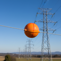 Feux d'obstruction aéronautique, LED orange aéronautique, IP55, fibre de verre, sphère d'avertissement pour avion, visibilité de 1200 m
