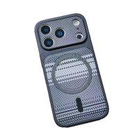 Étui de téléphone portable en fibre de carbone magnétique de haute qualité pour iPhone 17 Pro Max 17 AIR 16 Plus, coque arrière antichoc en cuir