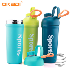 New Design Double Wall Stainless Steel Vacuum Insulated Sports Water Bottle Metal Thermos Flask <strong>Shake</strong> Bottle with Blender <strong>Shake</strong> - Product Image 3
