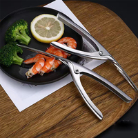 Kit 2 pièces éplucheur de crevettes en acier inoxydable enlevant le fil couteau éplucheur de crevettes et d'anguille