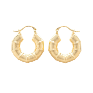 Orecchini a Cerchio Geometrici Trendy Placcati Oro 18K in Lega di Zinco, Gioielli Unisex alla Moda Stile Champagne Bianco - Product Image 1