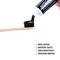 100% dentifrice au charbon de bambou biologique pour le blanchiment des dents naturel