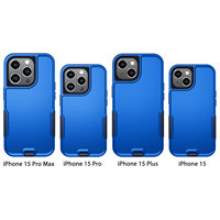 Coques de téléphone 2 en 1 TPU+PC, nouvelles, antichoc, avec clip pour iPhone 15/ 15 Plus /15 Pro/ 15 Pro Max